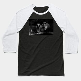 monkey family, black and white Baseball T-Shirt